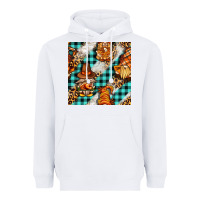 White thanksgiving gnomies with leopard and tartan seamless pattern bbs Heavyweight Hoodie - BundleAndBundleShop