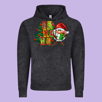 Ho Ho Ho Santa Gnomes Vintage Hoodie Designed By Fadigitalartstudio