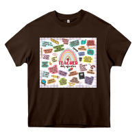 Chocolate Brown teacher daily affirmations Heavy Core Tee - MaliasSmallBusiness