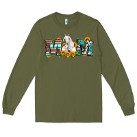 Army Green goat mom serape leopard cowhide goat family Long Sleeve Tee - Artiststas