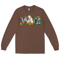 Chestnut goat mom serape leopard cowhide goat family Long Sleeve Tee - Artiststas