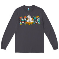 Smoke goat mom serape leopard cowhide goat family Long Sleeve Tee - Artiststas