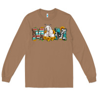 Toasted Coconut goat mom serape leopard cowhide goat family Long Sleeve Tee - Artiststas