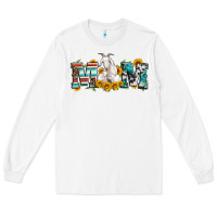 White goat mom serape leopard cowhide goat family Long Sleeve Tee - Artiststas