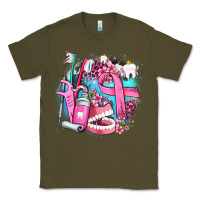 Army Green dental elements and cancer with cowhide and leopard Classic Tee - AdoDesignShop