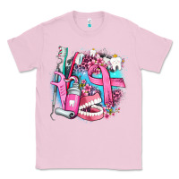 Bubblegum Pink dental elements and cancer with cowhide and leopard Classic Tee - AdoDesignShop