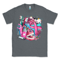 Charcoal Heather dental elements and cancer with cowhide and leopard Classic Tee - AdoDesignShop