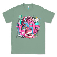Sage dental elements and cancer with cowhide and leopard Classic Tee - AdoDesignShop