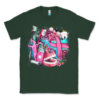 Sports Green dental elements and cancer with cowhide and leopard Classic Tee - AdoDesignShop