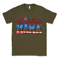 Army Green all american mama Classic Tee - AdoDesignShop