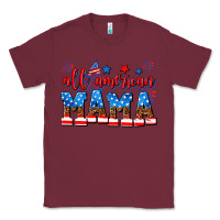 Burgundy all american mama Classic Tee - AdoDesignShop