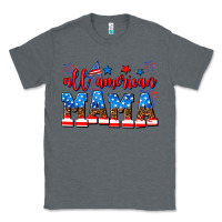 Charcoal Heather all american mama Classic Tee - AdoDesignShop