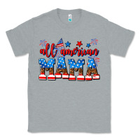 Heather Grey all american mama Classic Tee - AdoDesignShop