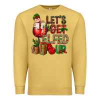 Antique Gold Let's Get Elfed Up Christmas Premium Sweatshirt - BundleAndBundleShop