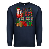 Navy Let's Get Elfed Up Christmas Premium Sweatshirt - BundleAndBundleShop