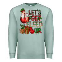 Seafoam Let's Get Elfed Up Christmas Premium Sweatshirt - BundleAndBundleShop