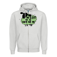 Dove Grey he left the 99 to come for me Zipper Hoodie - MaliasSmallBusiness