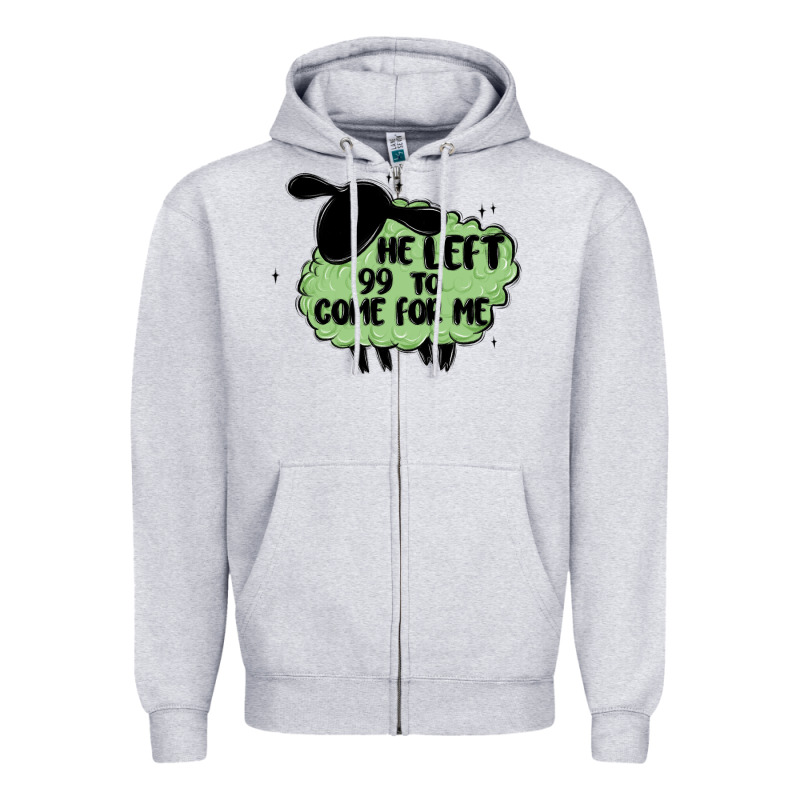 He Left The 99 To Come For Me Zipper Hoodie by MaliasSmallBusiness | Teevron