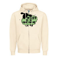 Sandshell he left the 99 to come for me Zipper Hoodie - MaliasSmallBusiness