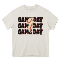 Cream game day game day baseball Heavy Core Tee - MaliasSmallBusiness