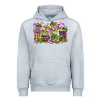 Heather Grey Mardi Gras coffee cups Urban Hoodie - HowdyJamesFarm
