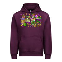 Mauve Wine Mardi Gras coffee cups Urban Hoodie - HowdyJamesFarm