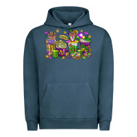 Pigment Midnight Navy Mardi Gras coffee cups Urban Hoodie - HowdyJamesFarm