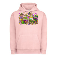 Pigment Salmon Mardi Gras coffee cups Urban Hoodie - HowdyJamesFarm