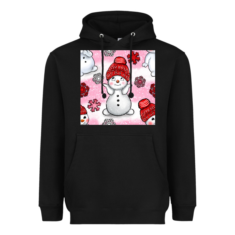 Cute Snowman And Snow Flakes Seamless Pattern Bbs Heavyweight Hoodie by BundleAndBundleShop | Teevron
