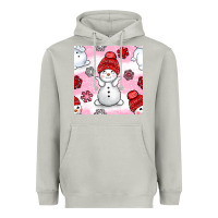 Moon Dust cute snowman and snow flakes seamless pattern bbs Heavyweight Hoodie - BundleAndBundleShop