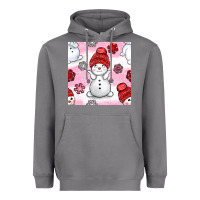 Storm cute snowman and snow flakes seamless pattern bbs Heavyweight Hoodie - BundleAndBundleShop