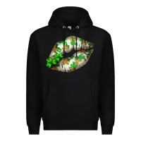 Black St. Patricks Day White Lips Premium Hoodie - Bettercallsaul