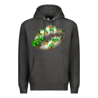 Charcoal Heather St. Patricks Day White Lips Premium Hoodie - Bettercallsaul