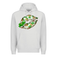 Dove Grey St. Patricks Day White Lips Premium Hoodie - Bettercallsaul