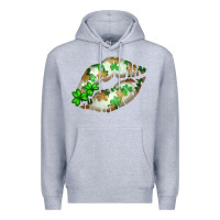Heather Grey St. Patricks Day White Lips Premium Hoodie - Bettercallsaul