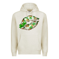 Oatmeal Heather St. Patricks Day White Lips Premium Hoodie - Bettercallsaul