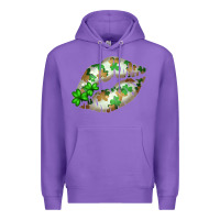 Purple St. Patricks Day White Lips Premium Hoodie - Bettercallsaul