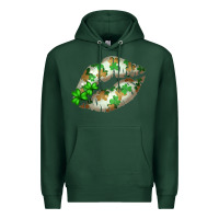 Sports Green St. Patricks Day White Lips Premium Hoodie - Bettercallsaul