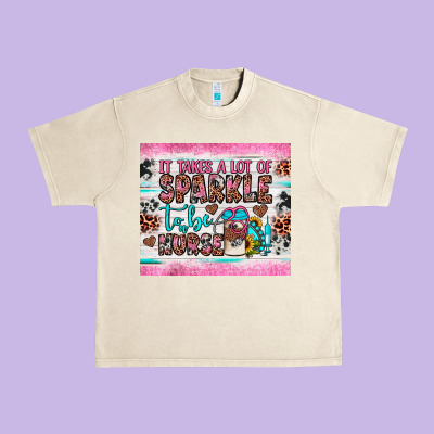 It Takes A Lot Of Sparkle To Be A Nurse Urban Heavy Tee Designed By Jahusdesignshop