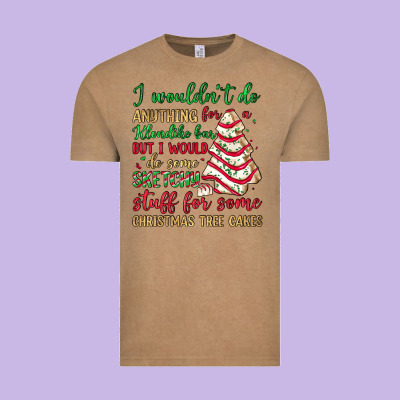 Sketchy Stuff For Some Christmas Tree Cakes Vintage Tee Designed By Jahusdesignshop