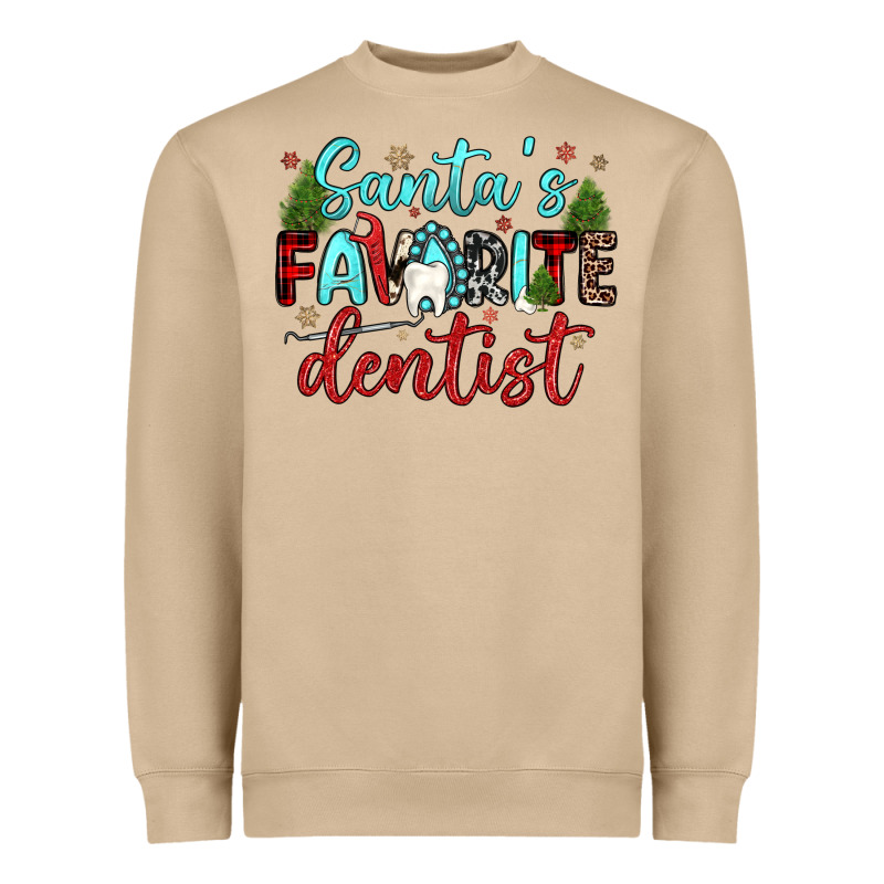 Santas Favorite Dentist Heavyweight Sweatshirt by JahusDesignShop | Teevron