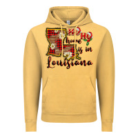 Vintage Mustard ho ho home is in louisiana Vintage Hoodie - FaDigitalArtStudio