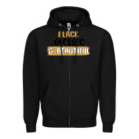 Black black blessed & beautiful Zipper Hoodie - MaliasSmallBusiness