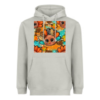 Thanksgiving Turkey And Cone With Tartan Seamless Pattern Bbs Heavyweight Hoodie | Teevron