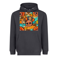 Smoke thanksgiving turkey and cone with tartan seamless pattern bbs Heavyweight Hoodie - BundleAndBundleShop