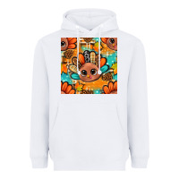 White thanksgiving turkey and cone with tartan seamless pattern bbs Heavyweight Hoodie - BundleAndBundleShop