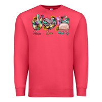 Cardinal Peace Love Make Up Premium Sweatshirt - BundleAndBundleShop