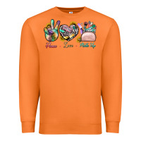 Carrot Peace Love Make Up Premium Sweatshirt - BundleAndBundleShop