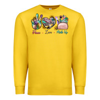 Lemon Peace Love Make Up Premium Sweatshirt - BundleAndBundleShop