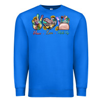 True Royal Peace Love Make Up Premium Sweatshirt - BundleAndBundleShop